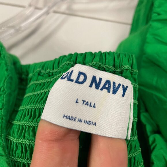 Old Navy Womens Maxi Dress Short Sleeve Green Size Large Pockets - Picture 8 of 9